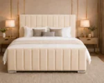 Luxury Super King Size Bed with Mattress - Panel Line Super King Size Bed with Mattress - Image 2