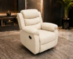 Cream Roma 1 Seater Recliner – Stylish Single Reclining Chair for Living Room - Image 2