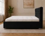 Midnight Black Oxford King Bed – Sophisticated 5ft Frame with Plush Upholstery & Mattress - Image 3
