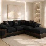 Premium 5 Seater Corner Sofa in Black – Dino Contemporary Lounge Collection