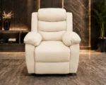Cream Roma 1 Seater Recliner – Stylish Single Reclining Chair for Living Room