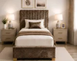 Cocoa Brown Divan Bed – 3ft -  90 × 190 cm with Mattress & Storage