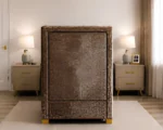 Cocoa Brown Divan Bed – 3ft -  90 × 190 cm with Mattress & Storage - Image 3