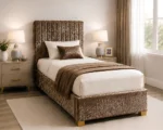 Cocoa Brown Divan Bed – 3ft -  90 × 190 cm with Mattress & Storage - Image 4
