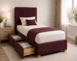 Rich Chocolate Divan Bed – 3ft -  90 × 190 cm with Mattress Included - Image 3