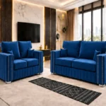 Elegant Dark Blue 3+2 Sofa Suite – Modern Comfort Meets Timeless Style