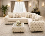 Luxury Cream Corner Sofa L Shape – Plush Designer Sofa with Sophisticated Finish - Image 2