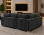 4 Seater Charcoal Sofa - Stylish Contemporary Lounge Sofa in Multiple Fabrics - Image 3