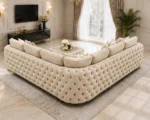 Luxury Cream Corner Sofa L Shape – Plush Designer Sofa with Sophisticated Finish - Image 4