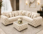 Luxury Cream Corner Sofa L Shape – Plush Designer Sofa with Sophisticated Finish - Image 3