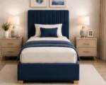 Cobalt Blue Divan – 3ft - 90 × 190 cm with Mattress Included