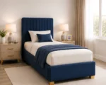 Cobalt Blue Divan – 3ft - 90 × 190 cm with Mattress Included - Image 2