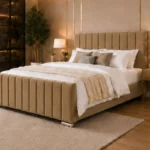 Super King Size Bed with Mattress – Elegant Modern Super King Bed with Mattress