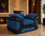 1 Seater Blue Sofa – Elegant Contemporary Lounge Seating with Premium Modern Look - Image 3