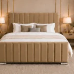 Panel Line Double Bed – Double Bed With Mattress – 160 x 200 cm