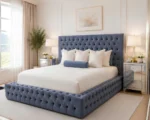 Ocean Blue Grandeur – Premium Super King Ambassador Bed with mattress - Image 2
