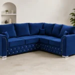 Premium L-Shaped Corner Sofa – Camel Brown Tufted Living Room Suite - Malibu Sofa L-Shape