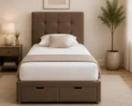 Chestnut Comfort Single Divan Bed – 3ft -  90 × 190 cm with Underbed Storage