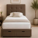 Chestnut Comfort Single Divan Bed – 3ft -  90 × 190 cm with Underbed Storage