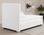 Ivory White Hilton Single Size Bed with mattress  – Elegant Tufted Headboard with Mattress - Image 3