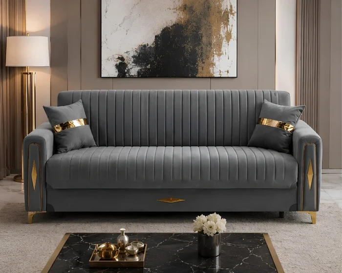 Luxury 3 seater Sofa Bed with Storage – Elegant Modern Living Room Sofa