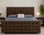 Luxury Brown Florida 5ft King Size Bed with Mattress – Elegant Tufted Design (Copy) - Image 2