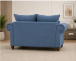 Elegant Blue 2 Seater Sofa – Luxury Chesterfield Style Fabric Sofa - Image 2