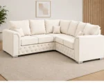 Stylish Camel Sectional Sofa – Luxury L-Shaped Corner Design - Malibu Sofa - Image 3