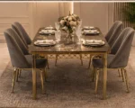 Stylish Dining Table with 6 Chairs Set – Comfortable Dining Furniture for Creating a Beautiful and Welcoming Dining Room - Image 2