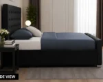 Luxury Black Florida Super King Bed – 200×200cm Premium Upholstered Frame with mattress - Image 3
