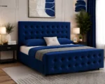 Royal Blue Florida King Bed Frame – 5ft 180 × 200 cm with Premium Mattress - Image 4