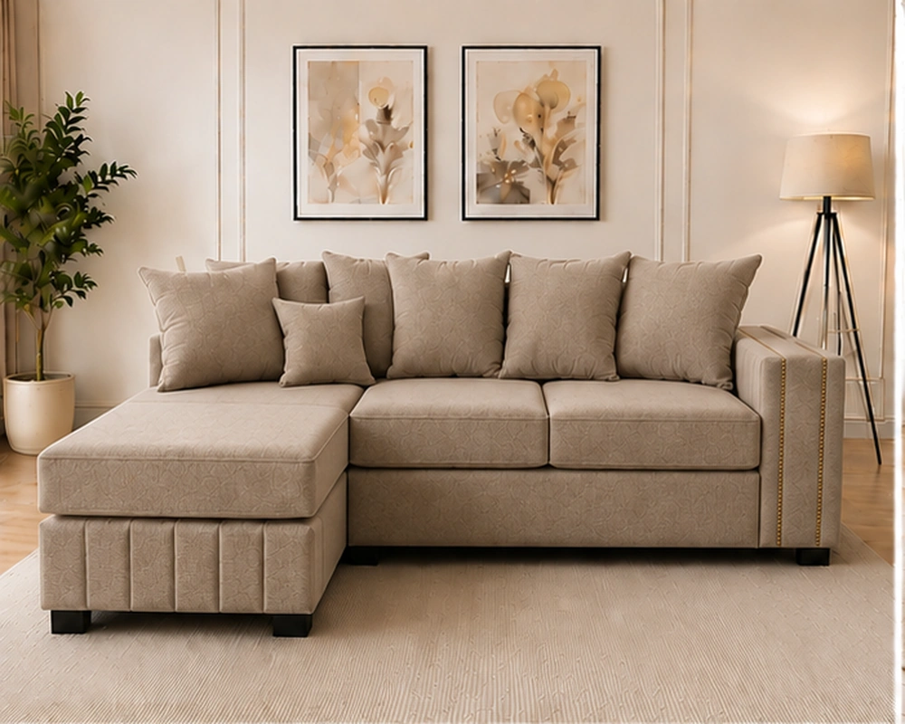 Elegant L Shape Sofa Set for Spacious Living Rooms Contemporary L-Shaped Sofa with Chaise – Elegant Sectional Sofa for Modern Living Rooms - Image 1