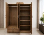 Premium Mirrored Wardrobe Featuring 4 Doors, 2 Mirror Panels and 2 Storage Drawers - Image 3