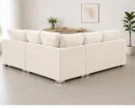 Stylish Camel Sectional Sofa – Luxury L-Shaped Corner Design - Malibu Sofa - Image 4