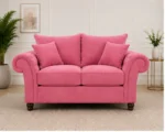 Rosalie 2 Seater Chesterfield Sofa – Pink Velvet - Image 2