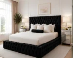 Luxury Black Ambassador Double Bed with Mattress – 4ft6 | 160 × 200 cm - Image 2