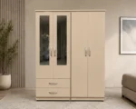 Elegant 4 Door Mirrored Wardrobe with 2 Mirror Panels and 2 Spacious Drawers - Image 2