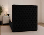Sophisticated Black Ambassador Bed with mattress – Contemporary Padded Single Bed 3ft | 90×190 cm - Image 3