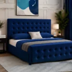 Royal Blue Florida King Bed Frame – 5ft 180 × 200 cm with Premium Mattress