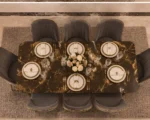 Stylish Dining Table with 6 Chairs Set – Comfortable Dining Furniture for Creating a Beautiful and Welcoming Dining Room - Image 4
