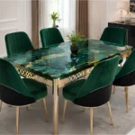 Modern Dining Table with 6 Chairs Set – Stylish Dining Furniture for Family Gatherings and Everyday Meals