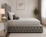 Grey Ambassador Single Bed with mattress – Modern Comfort & Style Luxury Grey Ambassador Single Bed - Image 3