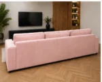 Modern Pink L-Shaped Sectional Sofa | Elegant Luxury Corner Couch - Image 5