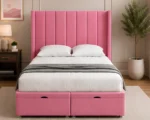 Pink Super King Size Bed – Premium 200×200cm Ottoman Frame with Mattress - Image 2