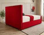 Soft Red Florida Super King Size Bed with mattress – 200×200cm 6ft Premium Bedroom Design - Image 3