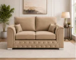 Elegant 2 Seater Sofa – Stylish Living Room Furniture Luxury Chesterfield Style 2 Seater Sofa