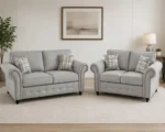 Luxury Chesterfield 3+2 Seater Sofa Set  - Elegant Buttoned Upholstery with Classic Rolled Arms - Image 5