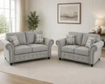 Luxury Chesterfield 3+2 Seater Sofa Set  - Elegant Buttoned Upholstery with Classic Rolled Arms