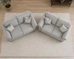 Luxury Chesterfield 3+2 Seater Sofa Set  - Elegant Buttoned Upholstery with Classic Rolled Arms - Image 2