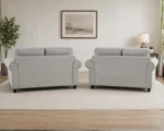 Luxury Chesterfield 3+2 Seater Sofa Set  - Elegant Buttoned Upholstery with Classic Rolled Arms - Image 4